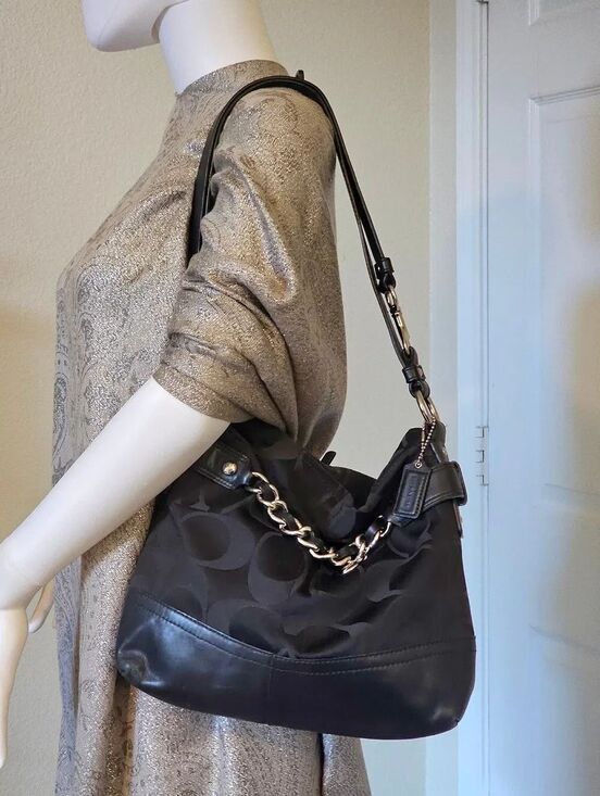 Coach Handbags - Coach Signature Optic Chain Duffle Style Bag